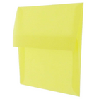 JAM Paper Enveloppes format A2 en papier translucide, jaune primaire, paq./50-Intérieur vierge où écrire un mot personnalisé