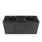 Modway - Render Fixation murale de 48" Vanette de salle de bain - Noir charbon-Matchs non inclus
