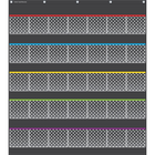 Teacher Created Resources Black Polka Dots Storage Pocket Chart, 32.5" x 36.5"-35 clear pockets are perfect for organizing small storage items