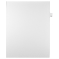 Markmaker - Intercalaires imprimes Legal, Blanc, 1/25th coupe, format lettre, sans trous, 25 tabs/PQT, 5 PQT/Boite, Numero 156-Intercalaires imprimes Legal