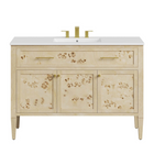Modway - Elysian 48" Vanité de salle de bain à un seul lavabo - Burl blanc-Assemblée requise