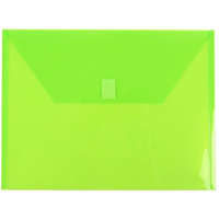 JAM Paper - Enveloppes en plastique avec fermeture auto-agrippante - Livret de lettres - 9.75" x 13" - Vert lime - Paquet de 12-Couleur : vert citron