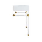 Modway - Redeem Fixation murale en acrylique de 24" Vanette de salle de bain - Blanc clair-Trou de robinet unique