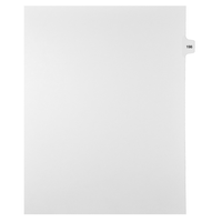 Markmaker - Intercalaires imprimes Legal, Blanc, 1/15th coupe, format lettre, sans trous, 25 tabs/PQT, 5 PQT/Boite, Numero 198-Intercalaires imprimes Legal