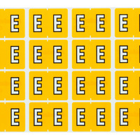 Oxford – Étiquettes alphabétiques compatibles Datafile, « E », jaune, paq./240 -Assignez des lettres spécifique aux sections de classement individuelles