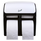 Distributrice de papier hygiénique de grande capacité Scott Pro (44519) quatre rouleaux de papier Scott et Cottonelle - Blanche-Contient quatre rouleaux standard de papier hygiénique sans mandrin ou avec petit mandrin Scott et Cottonelle (vendus séparément)
