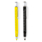 Kikkerland 7-in-1 Gadget Pen-7-in-1 features - bottle opener, a phone stand, a ruler, a ballpoint pen, a stylus, a mini flat-head and Phillips screwdriver