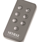 Seville Classics Tower Fan With Touch Control - Gray-The product includes a remote control and one Duracell battery for convenience