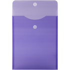 JAM Paper Plastic Expansion Envelopes with Hook & Loop - Open End - 9.75" x 11.5" - Violet Purple - 12 Pack -Size: Letter (9.75 x 11.5 inches)