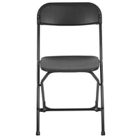 Flash Furniture – Chaise pliante Hercules en plastique d’une capacité de 800 lb, noir, 10/pqt-Ensemble de 10 chaises pliantes en plastique noir