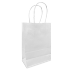 Reliabag - Sac En Papier Avec poignees Torsadees, Blanc, 5,3 po L X 3,5 po P X 8,5 po H, Paquet De 100-Fabrique en papier kraft blanc de qualite superieure avec fond plat renforce.