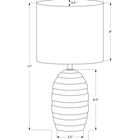 Monarch Specialties - Luminaire - 17 po H Lampe De Table - Céramique Ivoire - Abat-Jour Beige - Contemporain - Moderne-Équipée d'un interrupteur pratique à bouton rotatif marche/arrêt, elle vous permet d'éclairer facilement votre environnement à l'aide d'une ampoule standard de 60 W (non incluse), pour un ajout sans effort à votre décor