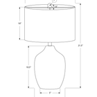 Monarch Specialties - Luminaire - 22 po H Lampe De Table - Céramique Noire - Abat-Jour Ivoire / Crème - Transitionnel-L'interrupteur rotatif à 3 voies avec une puissance maximale de 100 W/120 V (ampoule non incluse) vous permet d'ajuster le niveau de lumière de faible à élevé, ce qui aide à créer la bonne ambiance dans une pièce