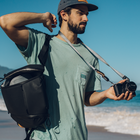 Peak Design Everyday Backpack Zip - 20 L - Black-100% recycled 400D weatherproof shell keeps everything safe. Integrated luggage carry pass-through