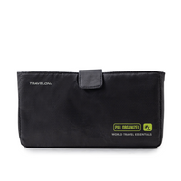Travelon - World Travel Essentials boîte à pilules à bouton poussoir - Noir-Gain de temps. Ce pilulier vous permet de réduire de 50 % le temps nécessaire pour ranger une semaine de pilules
