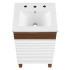 Modway - Render 18" Armoire à coiffeuse de salle de bain - Blanc Noyer Blanc-9