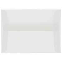 JAM Paper A8 Invitation Envelopes, 5.5 x 8.125, Clear Translucent Vellum, 50 Pack (79462I)-Clear translucent vellum envelope