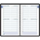 Staples - Agenda quotidien sans dates à reliure spiralée, 8 po x 5 po, bilingue-Rendez-vous aux 30 minutes de 7 h à 18 h 30