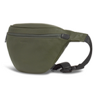 Champs Onyx Leather Waist-Pack - Khaki-Front zipper 