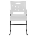 Flash Furniture HERCULES Series Sled Base Stack Chair with Air-Vent Back - White-Multipurpose Stack Chair