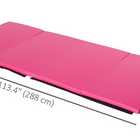 Soozier - Tapis De Gymnastique Pliant 4 pi L x 10 pi L x 2 po P - Tapis D’Exercice Avec Poignées Pour Yoga - Mma - Arts Martiaux - Rose-Surface en cuir PU non absorbant, ignifuge, résistante aux perforations et à la moisissure  