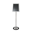 Futech FSH017S Landscape/Portrait Floor Sign Holder - 11" x 17" Signs - Silver-360-degree Adjustable frame