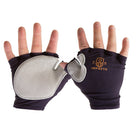 IMPACTO® 502-10 Petit Paire Gant Antichocs, sans doigts, coussinet gel paume/pouce, dos en nylon, paume avec cuir suédé-1