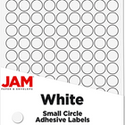 JAM Paper Circle Round Label Sticker Seals - 3/4" Diameter - White - 108 Pack -English only packaging
