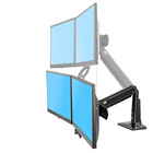 Double moniteur support de bureau Heavy Duty pour les écrans et moniteurs 22 à 27 po avec port USB de North Bayou - F27, Noir-Poids supporté: 13,2 à 26,4 lbs