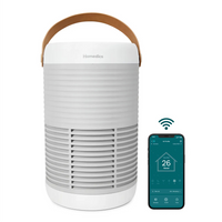 HoMedics - Purificateur d'air intelligent 3 en 1 TotalClean T100 avec filtre HEPA-Le design élégant équipé d'une poignée moderne est idéal pour les chambres familiales et les chambres à coucher
