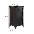 Modway - Steamforge 18" Vanette de salle de bain - Noir noir-Charnières pivotantes