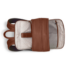 Champs - Onyx Sac à Dos Classique en Cuir - Marron-Poche intérieure à fermeture éclair RFID
