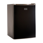 BLACK+DECKER - 3,2 pi³ Mini-frigo autonome avec congélateur, noir-Caractéristiques pratiques : la porte réversible et les pieds de nivellement réglables garantissent un placement flexible qui est parfait comme réfrigérateur de chambre, petit réfrigérateur pour le bureau, réfrigérateur de dortoir ou mini-réfrigérateur compact