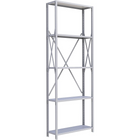 Metalware RK427 Boltless Shelving Unit, 5-Shelves, 36" x 18" x 100", Light Grey-Adjustable shelving system that provides high strength, yet economical storage capacity for your needs