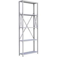 Metalware RK427 Boltless Shelving Unit, 5-Shelves, 36" x 18" x 100", Light Grey-Adjustable shelving system that provides high strength, yet economical storage capacity for your needs