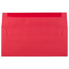 JAM Paper #10 Business Coloured Envelopes - 4.125" x 9.5" - Red Recycled - 50 Pack-Size: #10 (4.13 x 9.5 inches)
