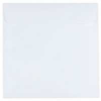 JAM Paper Enveloppes de 6,5 x 6,5 po, blanc, 50/paquet-Enveloppes carrées en papier blanc ordinaire