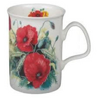 Roy Kirkham Lancaster Mug, Poppy, 6 Pack-Set Includes: 6 Piece