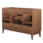 Modway - Render 48" Armoire de lavabo compatible avec un seul lavabo (non inclus) - Noyer-Portes à fermeture douce