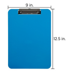 JAM Paper – Planchettes à pince en plastique, 9 x 13 po, bleu, 2/paquet (340926882g)-4