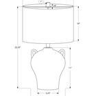Monarch Specialties - Luminaire - 22 po H Lampe De Table - Céramique Beige - Abat-Jour Beige - Transitionnel-Dotée d'un interrupteur à bouton rotatif, cette lampe fonctionne avec une ampoule de 100 W (non incluse), ce qui vous permet d'éclairer sans effort n'importe quelle pièce