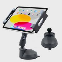 Mighty Mount - Support robuste pour tablette/iPad – Support à ventouse unique-Compatibilité universelle : convient aux iPad de 7" à 18,4" (largeur de 6,25" à 11,5")