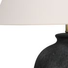 Monarch Specialties - Luminaire - 24 po H Lampe De Table - Céramique Noire - Abat-Jour Ivoire / Crème - Moderne-Dimensions assemblées: 17 po L x 17 po P x 24 po H. base: 8,5 po L x 8,5 po L x 13,5 po H. abat-jour: 17 po L x 17 po L x 10 po H