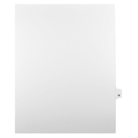 Mark Maker – Onglets séparateurs juridiques blancs, 1/25 onglets, format lettre, sans trous, numéro 18, 25/paquet-Onglets séparateurs blancs, 1/25 onglets