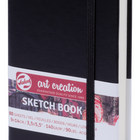 Talens Art Creation - Carnet de croquis - 3,5 po x 5,5 po - Noir - 80 feuilles-Carnet de croquis relié Noir comprend du papier ivoire de qualité artiste