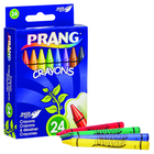 Prang Crayons - Standard Size - 24 Assorted Colours - 24 Pack-Crayons made with intense pigments provides bright colours and smooth laydown