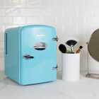 Koolatron Retro Portable 6 Can Thermoelectric Mini Fridge Cooler - 4 L / 4.2 qts - Aqua-8
