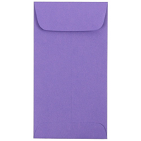 JAM Paper #7 Coin Envelopes, 6.5 x 3.5, Brite Hue Violet Purple, 100 Pack (1526758g)-Colour: Purple