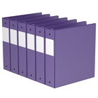Davis Group Premium Economy Binder - Round Ring - 2" - Purple - 6 Pack-3 Ring Binder