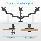 ShoppingAll Adjustable Triple Gas Spring Monitor Desk Mount - Black-7